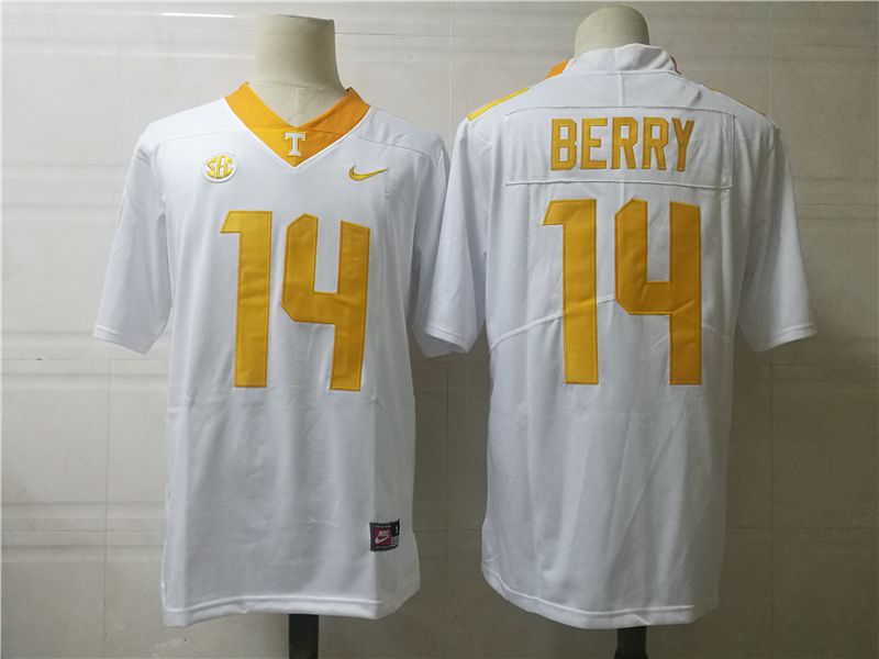 Men Tennessee Volunteers #14 Berry White Nike 2025 NCAA Jersey